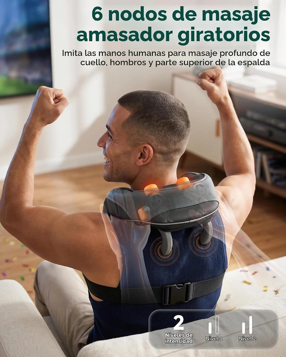 Snailax Masajeador de Cuello Inalámbrico