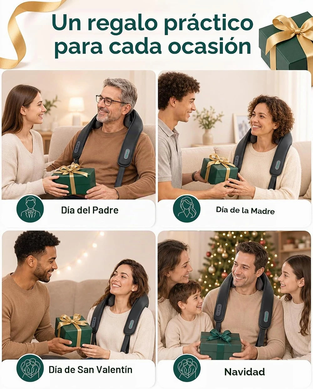 Snailax Masajeador de Cuello Inalámbrico
