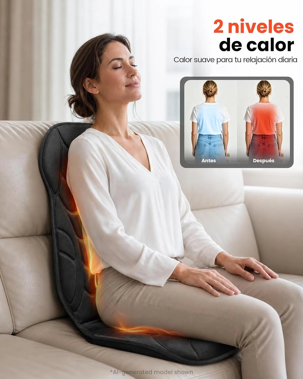 Comfier Cojín Masajeador de Asiento con Calor