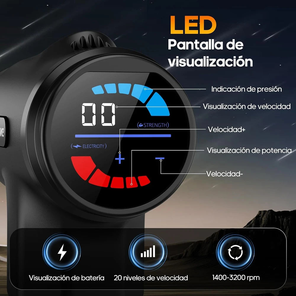 Pistola de Masaje Muscular con Calor Aerlang