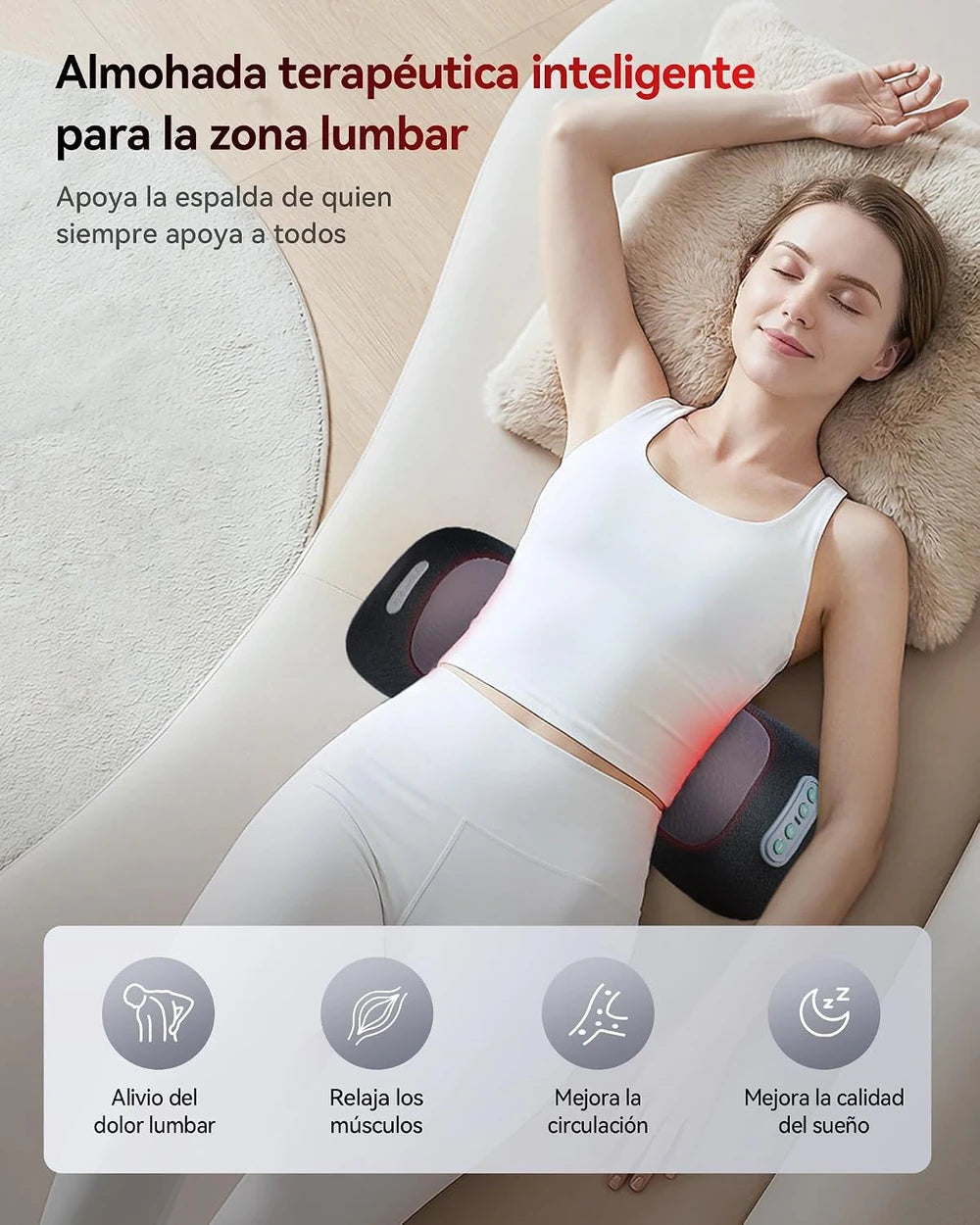 Cojín de Masaje Lumbar Inalámbrico