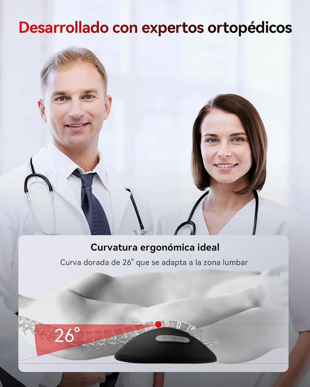 Cojín de Masaje Lumbar Inalámbrico