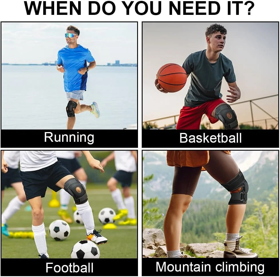 Rodillera Deportiva Ajustable con Bisagras
