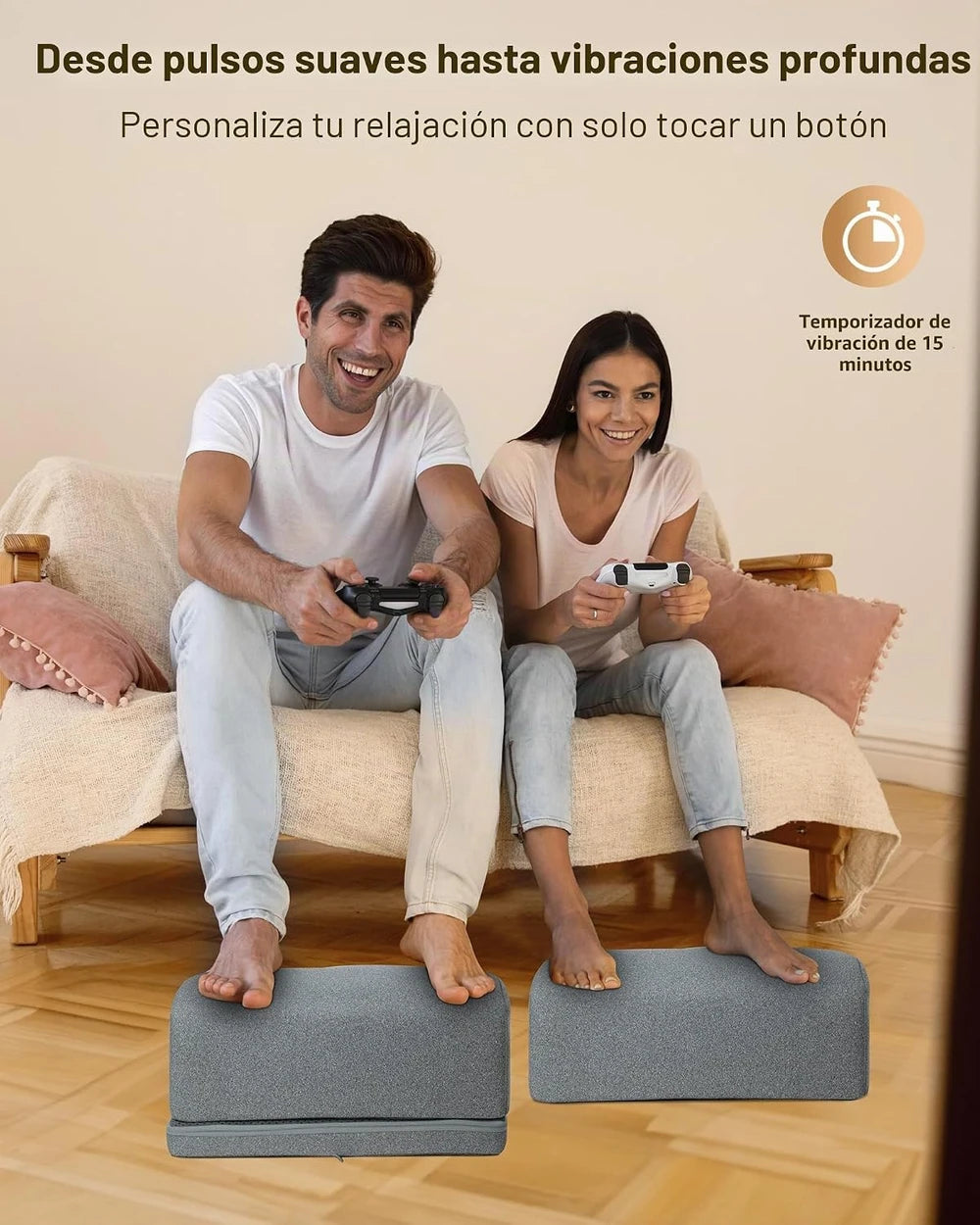 Reposapiés Ergonómico con Masaje y Calor
