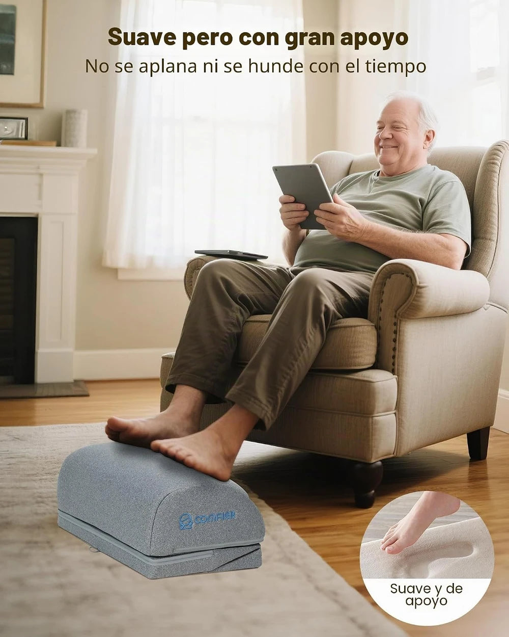 Reposapiés Ergonómico con Masaje y Calor