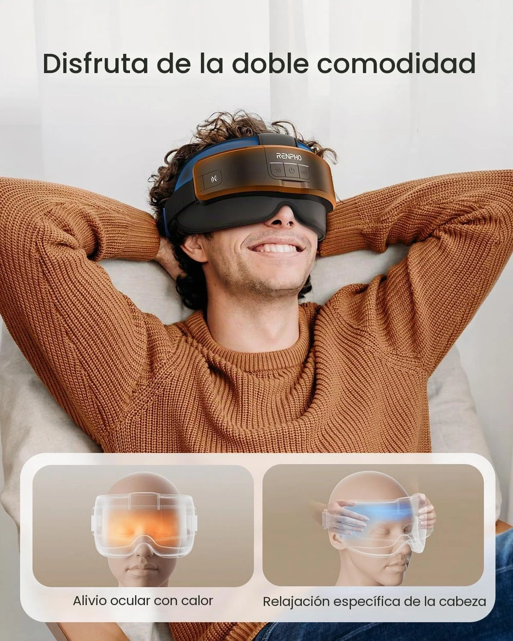 Renpho Masajeador Térmico Cabeza Ojos