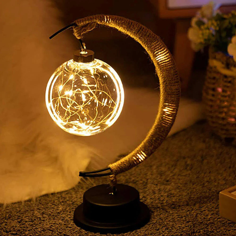 Enchanting 3D LED Moon Sepak Takraw Night Lamp - Perfect Christmas Decoration & Bedside Light