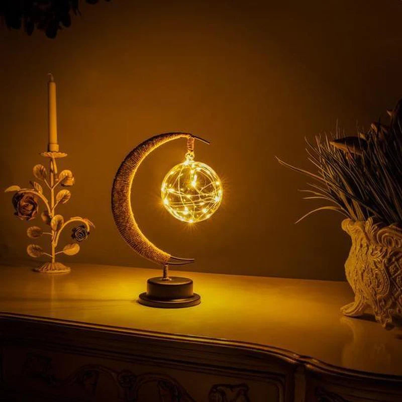 Enchanting 3D LED Moon Sepak Takraw Night Lamp - Perfect Christmas Decoration & Bedside Light